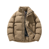 Veste d'hiver décontractée pour homme grande taille, col montant, chaude et respirante, avec fermeture éclair, personnalisable avec logo, vente en gros