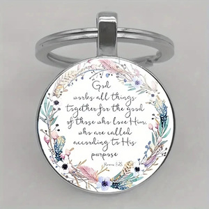 Porte-clés en métal fait main avec verset biblique, bijoux et cadeaux de foi chrétienne avec citations bibliques, porte-clés chrétien populaire - Product Image 6