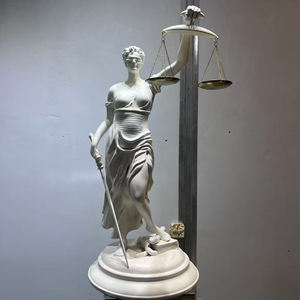 Sculptures extérieures en fibre de verre personnalisées en usine statue de déesse de la justice femme <span class=keywords><strong>nue</strong></span> blanche grandeur nature - Product Image 1