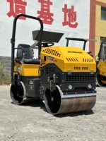 Rouleau compresseur hydraulique à double tambour de 1 tonne avec pompe vibrante pour la construction routière (vente en gros)