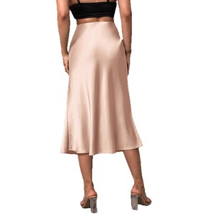 Falda Primavera Verano Elegante Transpirable de Lujo Antiarrugas Cintura Alta Línea A Poliéster <span class=keywords><strong>Y2</strong></span> - Product Image 5