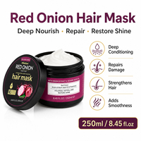 Après-shampoing Épaississant à l'Oignon Rouge 500ml Sans Sulfate Biotine Huile de Nigelle Romarin Démêlant Anti-frisottis Cheveux Doux et Brillants