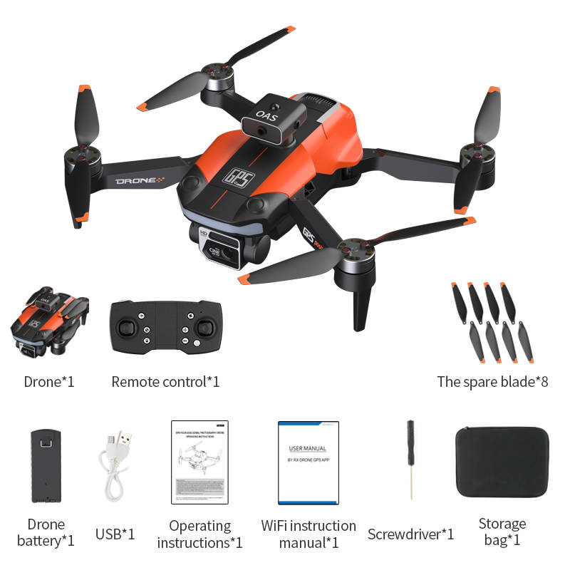 Kid Remote Control Dual Camera Mini Foldable Quadcopter Obstacle Avoidance Drone With Camera and GPS