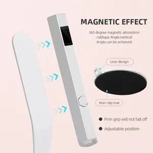 Mini lampe UV LED portable pour ongles, sèche-ongles rechargeable pour le durcissement du vernis gel avec écran, machine de manucure - Product Image 3