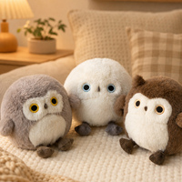 Peluche hibou de nuit personnalisée avec logo couleur, mascotte d'hôtel, jouet cadeau