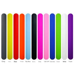 Toptan Ucuz Çevre Dostu Özel Logo Baskılı Çocuklar İçin Çıtçıtlı Bileklik Promosyon Silikon Şaplak Cetvel Bileklik - Product Image 4