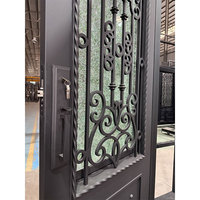 Portes d'entrée haute sécurité, style classique, porte principale simple en fer forgé, design de portail pour maison