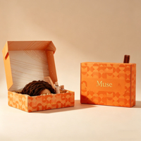 Boîte d'expédition en carton personnalisée, imprimée en couleur mate, rigide, pour perruques, chapeaux et vêtements, fabriquée à partir de matériaux recyclés
