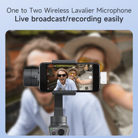SX88 Clip Kabelloses Ansteckmikrofon Vlog Tragbares Professionelles Stereo-Lavaliermikrofon mit LED-Lichtern Geräuschunterdrückung für Live-Streaming