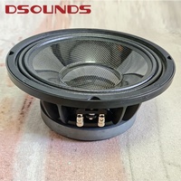 Haut-parleur Woofer de Voiture 10 Pouces, Aimant en Ferrite avec Haut-parleur Médium Pro Audio à Bobine Mobile 2,5 Pouces, Haut-parleur Audio de Voiture avec Cône en Carbone