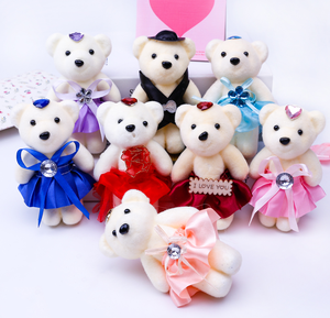 Bán buôn kim cương gấu phim hoạt hình bó hoa gấu búp bê bọt gấu hoa vật liệu đóng gói 10 cái/túi Ngày Valentine - Product Image 1