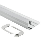 LTD8050 Profilé de lumière indirecte à LED Profilé d'angle en aluminium monté en surface pour escalier Lumière en aluminium