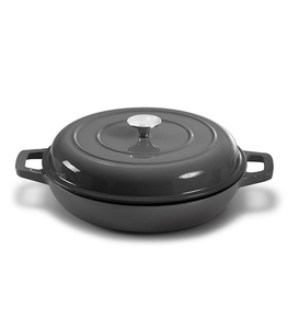 Juegos de cazuela de Horno Holandés de esmalte de hierro fundido de alta calidad, utensilios de cocina, olla y sartén de esmalte de hierro fundido gris, servicios personalizados - Product Image 5