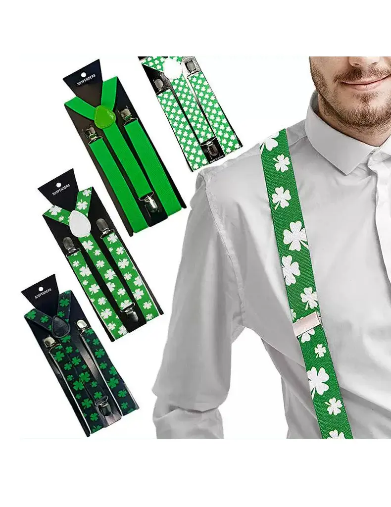 Мужские и женские подтяжки в Ирландском стиле, оптовая продажа, одежда для праздника и праздника, мужской костюм, эластичный пояс, модные Нескользящие подтяжки