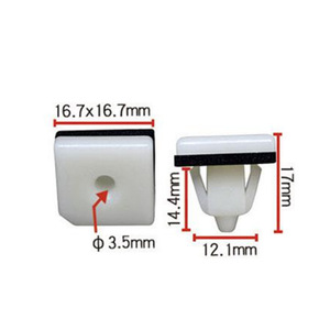 Nylon <b>Clip</b> K36 16.7x16.7mm For Hyundai Kia Car Body Panel <b>Trim</b> Strip - Product Image 1