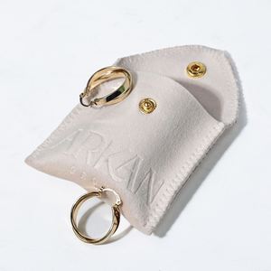 Custom logo Jewelry Packaging <b>Bags</b> Velvet Envelope Suede Dust Pouch Microfiber Jewelry Gift Pouch - Product Image 4