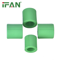 Raccords de tuyauterie PPR à prix d'usine, manchon de raccordement 20-110MM PN25, résistant aux produits chimiques et flexible, matériaux de plomberie verts