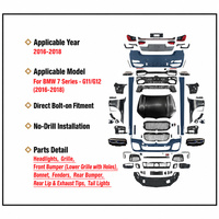 Kit de conversion avant-arrière Sport Style M760 pour BMW Série 7 G11 G12 2016-2018 vers 2019-2022, mise à niveau directe avec feux