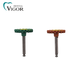 Kit de 6 disques de polissage dentaire en diamant et caoutchouc pour zircone, résine et porcelaine, polisseur cyclonique bicolore - Product Image 5