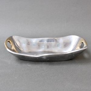 Bandeja rectangular de aluminio para servir, alta calidad, hecha a mano, nuevo diseño, mesa de alto acabado, centro de mesa, bandeja para servir frutas - Product Image 2