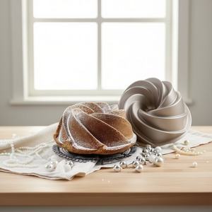 Bundt Cake Mold Twist 9.5 Inch Nonstick <b>Bakeware</b> for Elegant Cakes - Product Image 3