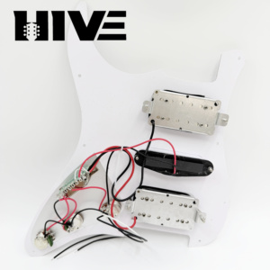 Kit complet de câblage pour guitare électrique HIVE ST Style avec pickguard HSH, vis et 11 trous, 3 couches, pour micros de guitare <span class=keywords><strong>Strat</strong></span> - Product Image 3