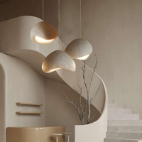 Lustre suspendu rotatif de style japonais pour salon, restaurant, bar moderne, luminaire suspendu design, fer blanc