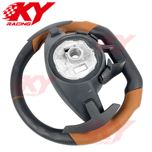 For Mercedes-Benz W205 W222 2014-2018 GLA45 E63 GT S65 SL550 GLE43 C43 C63 GLS AMG Accessories Matte Carbon Fiber Steering <b>Wheel</b> - Product Image 3