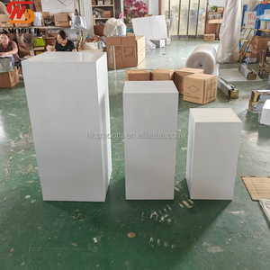 SMOOTH Wholesale Birthday Party Decoration Rectangle Pedestals White Metal Cake Dessert Display Stand - Product Image 3