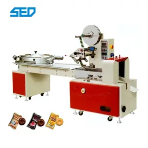 Automatic Horizontal Pillow Cookies Biscuit Chocolate Wrapping Packing Machine