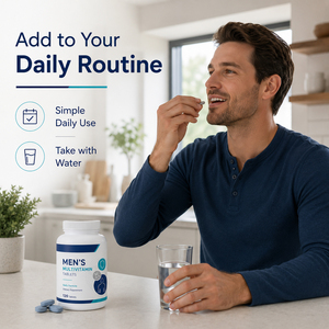 Complément alimentaire multivitaminé végétalien et minéral méthylié pour hommes, marque privée, naturel et revitalisant, en comprimés, pour adultes et nouveau-nés - Product Image 2