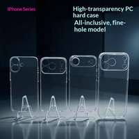 Coque de téléphone rigide en PC transparente, antichoc et anti-jaunissement pour 17/18 Pro