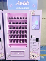 Distributeur automatique en libre-service pour serviettes hygiéniques, cils, cheveux, petits articles, système de paiement par pièces, fonction SDK, écran tactile 21,5 pouces
