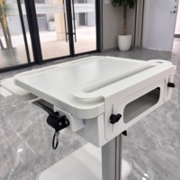 Chariot médical mobile moderne pour ordinateur portable, réglable pneumatiquement, garantie 5 ans, idéal pour les visites en salle d'hôpital – Vente directe usine