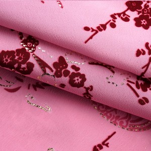 Venta al por mayor de telas de lámina 100% poliéster impresión Koshibo crepé Impresión digital tela con lámina para vestidos de dama de honor - Product Image 3