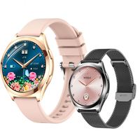 Montre connectée Y35 Gold avec écran AMOLED de 1,27 pouces, appels Bluetooth, étanche IP68, suivi de la santé et du sommeil pour femmes, Fitcloudpro, magnétique