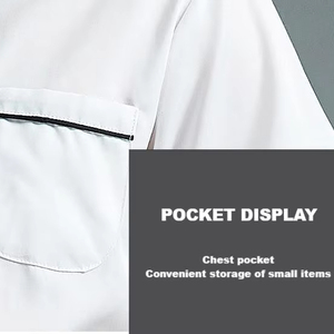 Chaqueta de chef de algodón y poliéster resistente, uniforme de cocina de manga larga que absorbe la humedad, gran oferta - Product Image 2