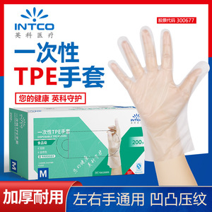 Intco Disposable Tpe <b>Gloves</b> M Size Food Grade For Kitchen Catering And Baking - Product Image 4