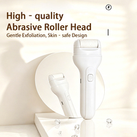 Rouleau exfoliant rechargeable pour pieds, utilisation humide/sèche, lavable, avec LED, pour peaux dures et gercées, soin des pieds