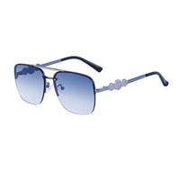 DOISYER créateur de mode célèbre marque diamant coupe surdimensionné carré grand demi-cadre UV400 nuances lunettes de soleil lunettes de soleil pour hommes