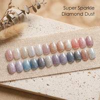 Vente en gros de vernis à ongles en gel UV LED scintillant en mousse pour l'été, 25 couleurs, 15 ml, paillettes de diamant haute densité, DIY, salon de manucure