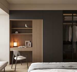 Armario de Lujo Personalizado para el Hogar con Puertas, Estilo Moderno Europeo, Armario de Madera con Acabado Granulado para Dormitorio - Product Image 3