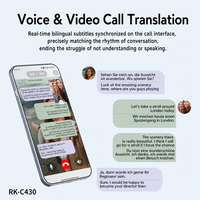 Dispositif de traduction vocale et vidéo en temps réel, sous-titres bilingues en temps réel, traduction d'appels en ligne, traducteur multilingue