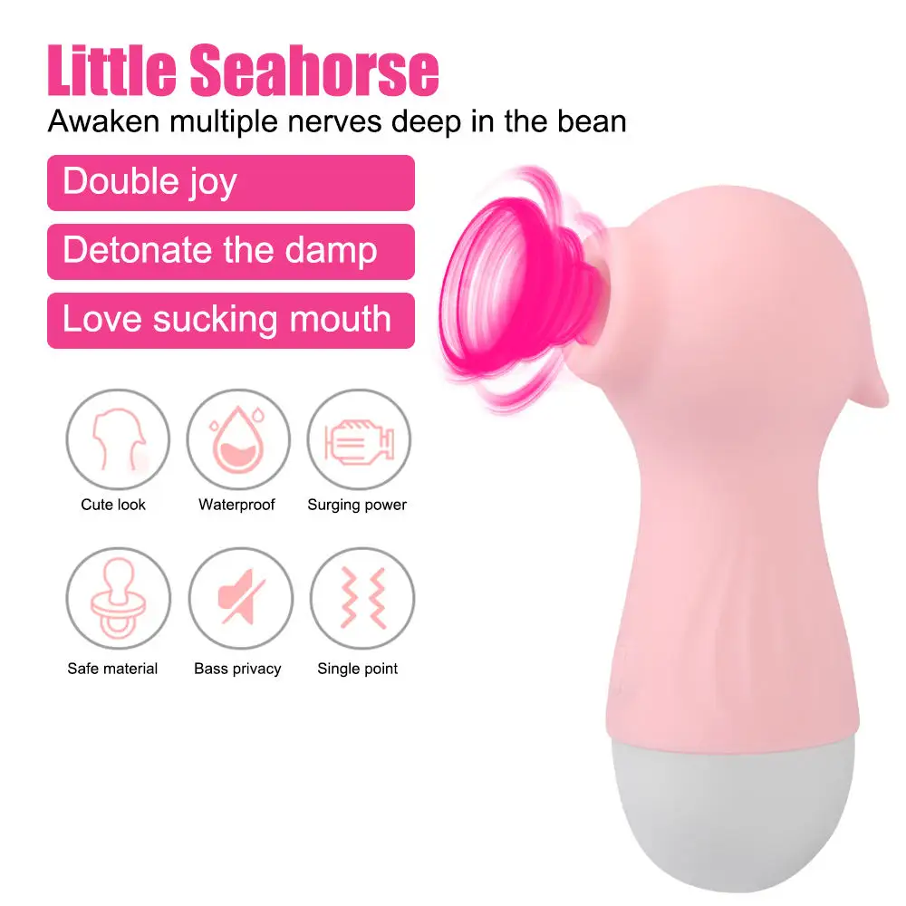 HMJ 2024 New Design Seahorse Clitoris Silicone Breast Sucking The Nipple Stimulation Vibrator Sex Toy Woman Sucker Sextoys