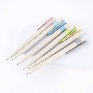 Stylo bille écologique biodégradable en paille de blé, personnalisable avec logo, très populaire - Product Image 4