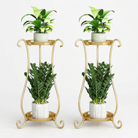 Support à plantes en métal multi-niveaux, décoratif et moderne, pour fleuriste, boutique de fleurs, balcon, intérieur et extérieur
