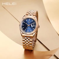 Helei H9032A-G montre à Quartz Original en acier inoxydable étanche lumineux mode 9032 populaire homme montre-bracelet hommes horloge Relogio