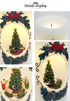 Nouveautés 2020, manège, train, décoration de Noël, arbre de Noël, Navidad, scène joyeuse de Noël, bougie pilier en cire LED, vente en gros