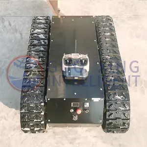 Electric 48V DC motors rubber track undercarriage system crawler chassis safari600t robotic platforms