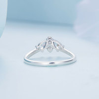 Bague abeille en argent s925, conception de niche, bijoux en forme d'insecte vif BSR307